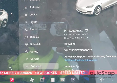 2018 Tesla Model 3 Long Range/Performance z USA, uszkodzony, nr VIN 5YJ3E1EB7JF098025